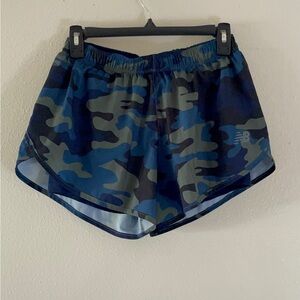 New Balance Blue and Green Athletic Shorts Lightweight Moisture-Wicking